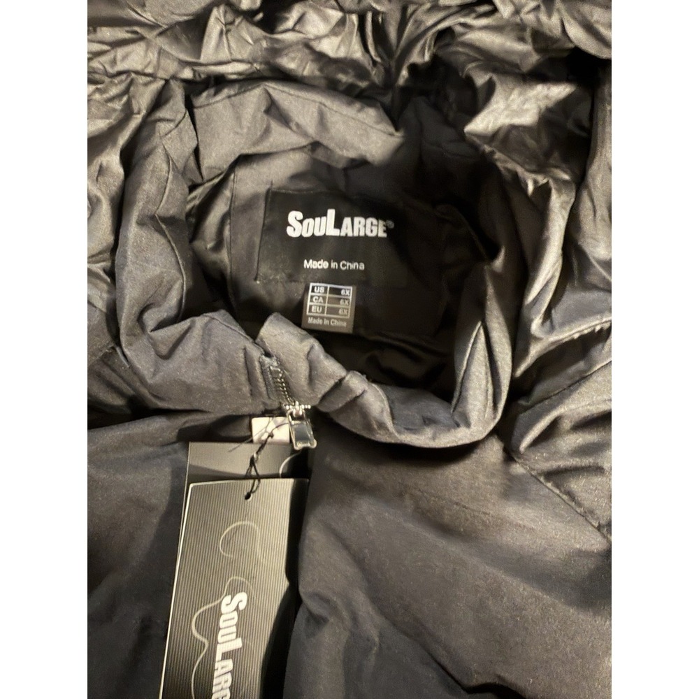 Big & Tall Soularge Men's 6XL Heavyweight Puffer Winter Coat Insulated Cold NWT - Picture 3 of 9